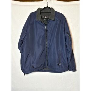 Foot Locker Mens Blue Large‎ Bomber Jacket/Coat Fleece Lining 3 Outer Pockets
